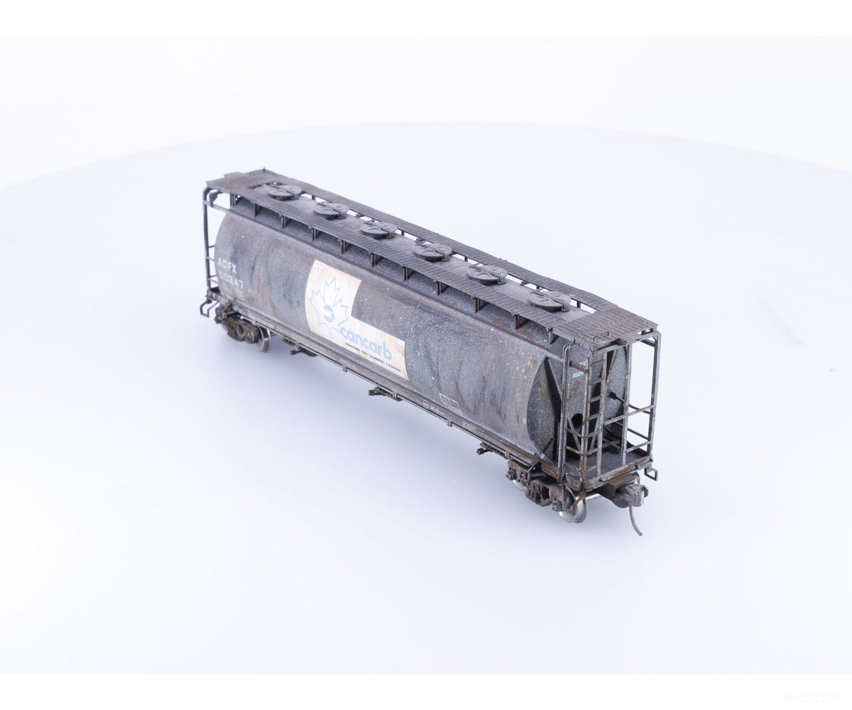 Atlas 20005776 HO ACF 3-Bay Cylindrical Hopper Cancarb Weathered American Car and Foundry (ACF/ACFX) 60247 - Freight