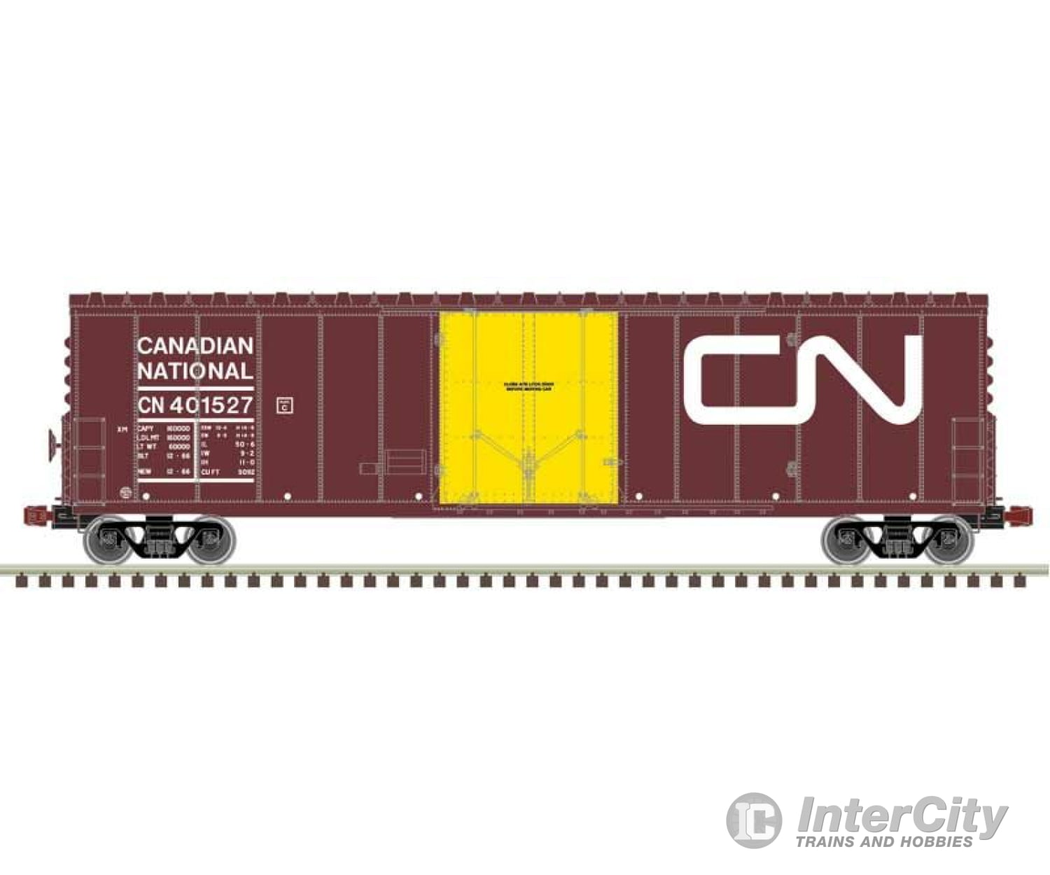 Atlas 20006516 Nsc 50 Newsprint Plug-Door Boxcar - Ready To Run -- Canadian National 401527 (Boxcar