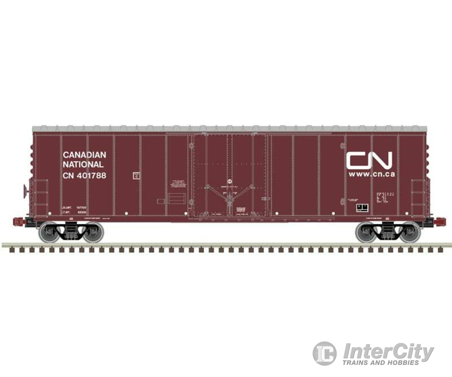 Atlas 20006521 Nsc 50 Newsprint Plug-Door Boxcar - Ready To Run -- Canadian National 401788 (Boxcar