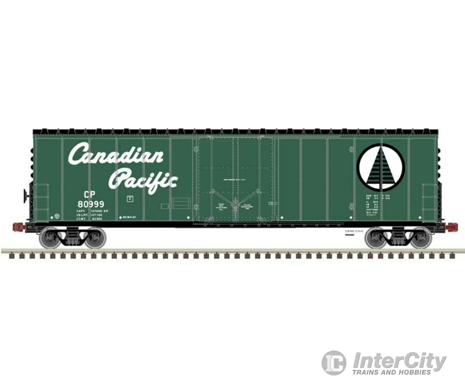 Atlas 20006523 Nsc 50 Newsprint Plug-Door Boxcar - Ready To Run -- Canadian Pacific 81061 (Green