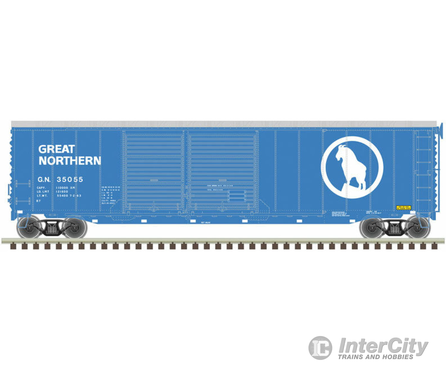 Atlas 20006580 Postwar 50 Double-Door Boxcar - Ready To Run Master(R) -- Great Northern 35809 (Big