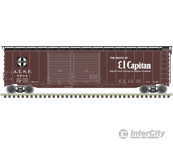 Atlas 20006590 Postwar 50 Double-Door Boxcar - Ready To Run Master(R) -- Santa Fe 8666 (Boxcar Red