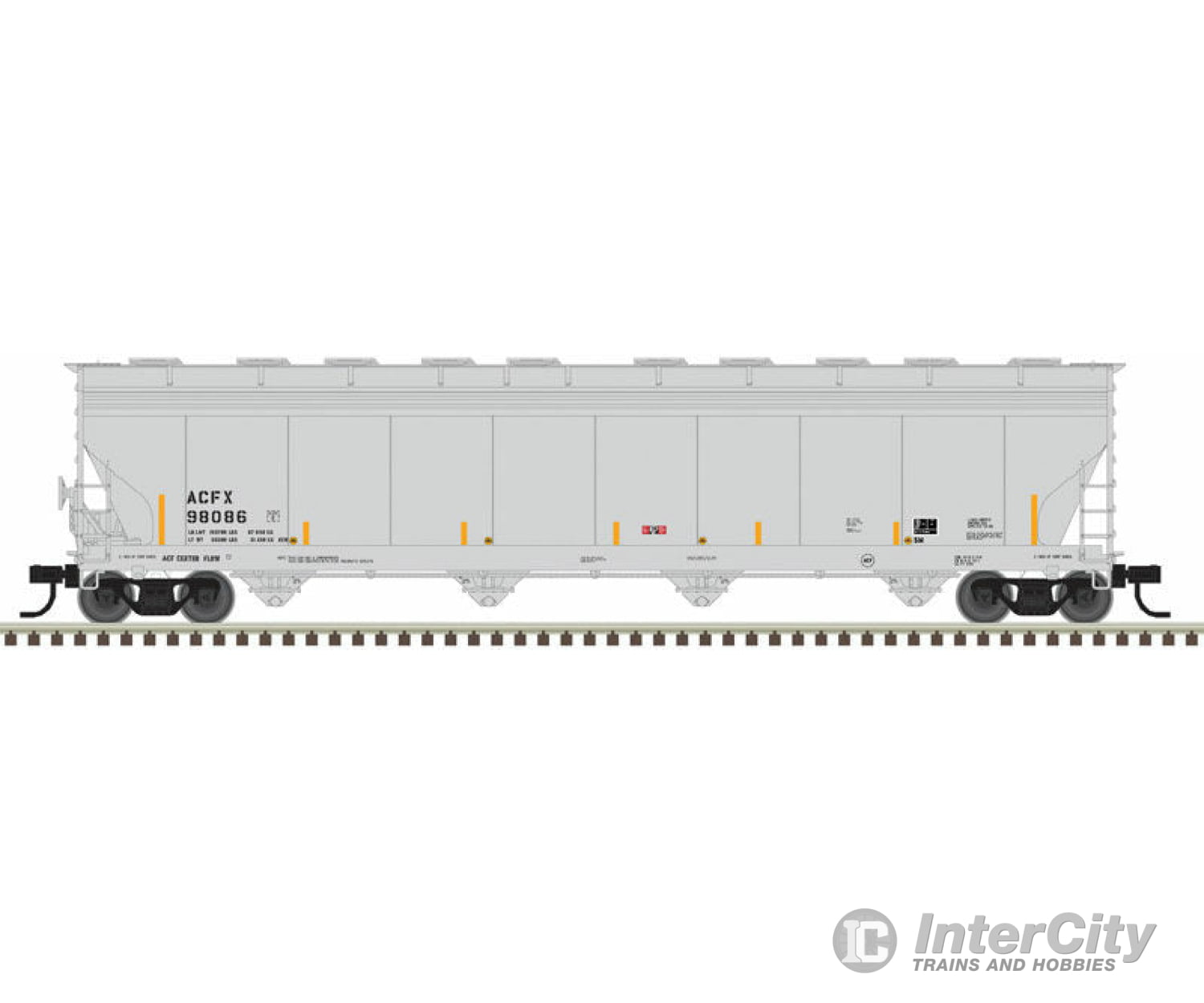 Atlas 20006732 Acf 5701 Centerflow Plastics Hopper - Ready To Run Master(R) -- Acfx 98086 (Gray)