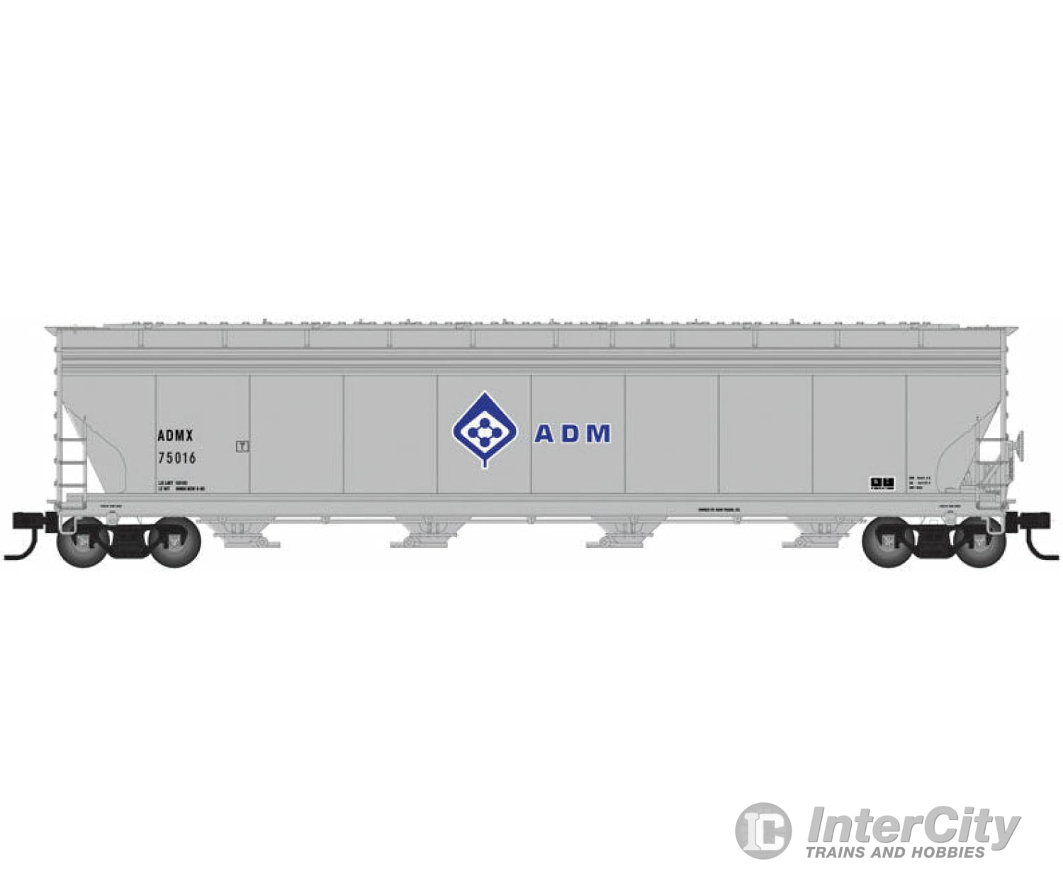 Atlas 20006749 Acf 5701 Centerflow Grain Hopper - Ready To Run Master(R) -- Adm 75016 (Gray Blue