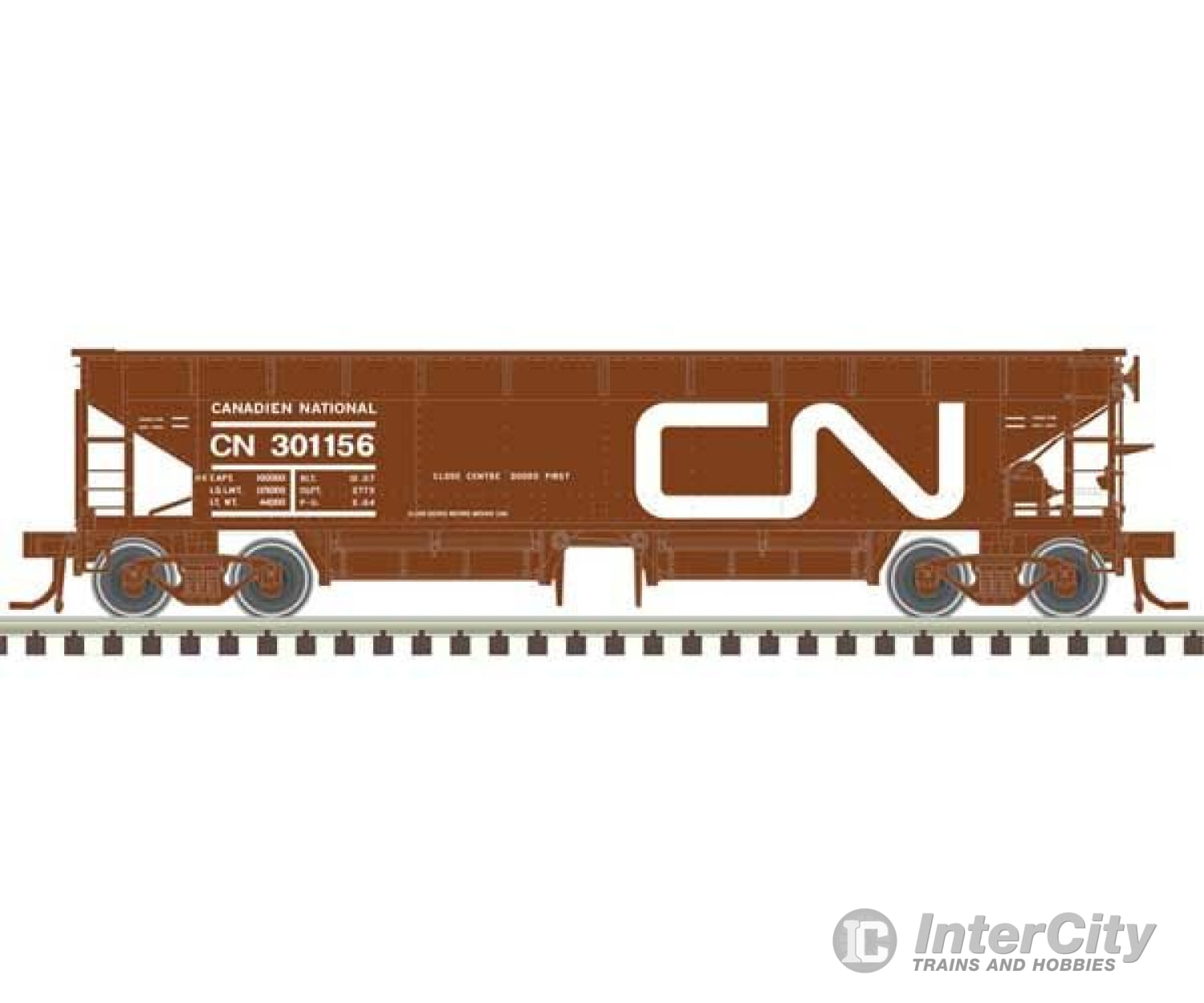 Atlas 20006800 70-Ton Hart Ballast Car - Ready To Run Master(R) -- Canadian National 301156 (Boxcar