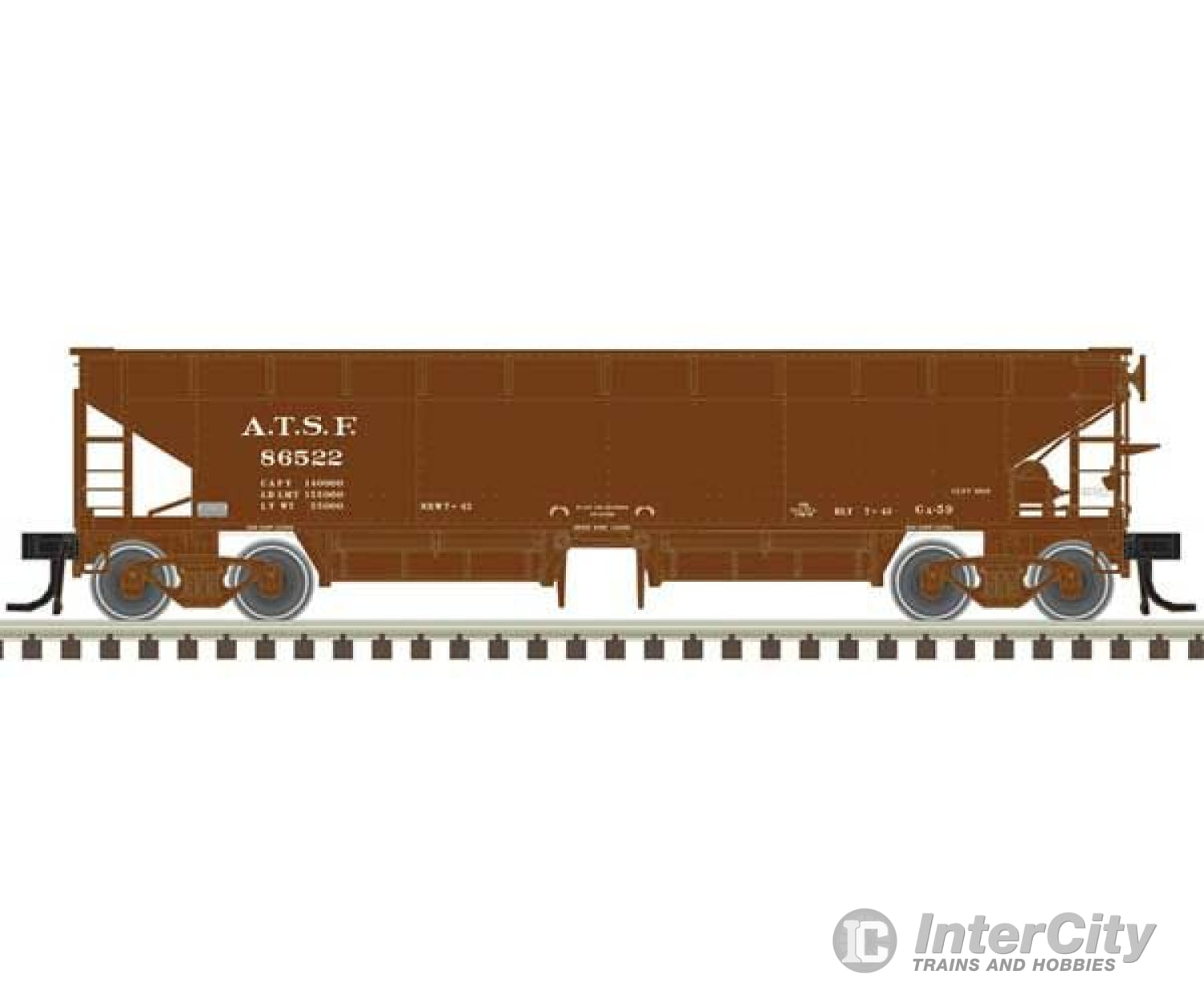 Atlas 20006807 70-Ton Hart Ballast Car - Ready To Run Master(R) -- Santa Fe 86541 (Boxcar Red White)