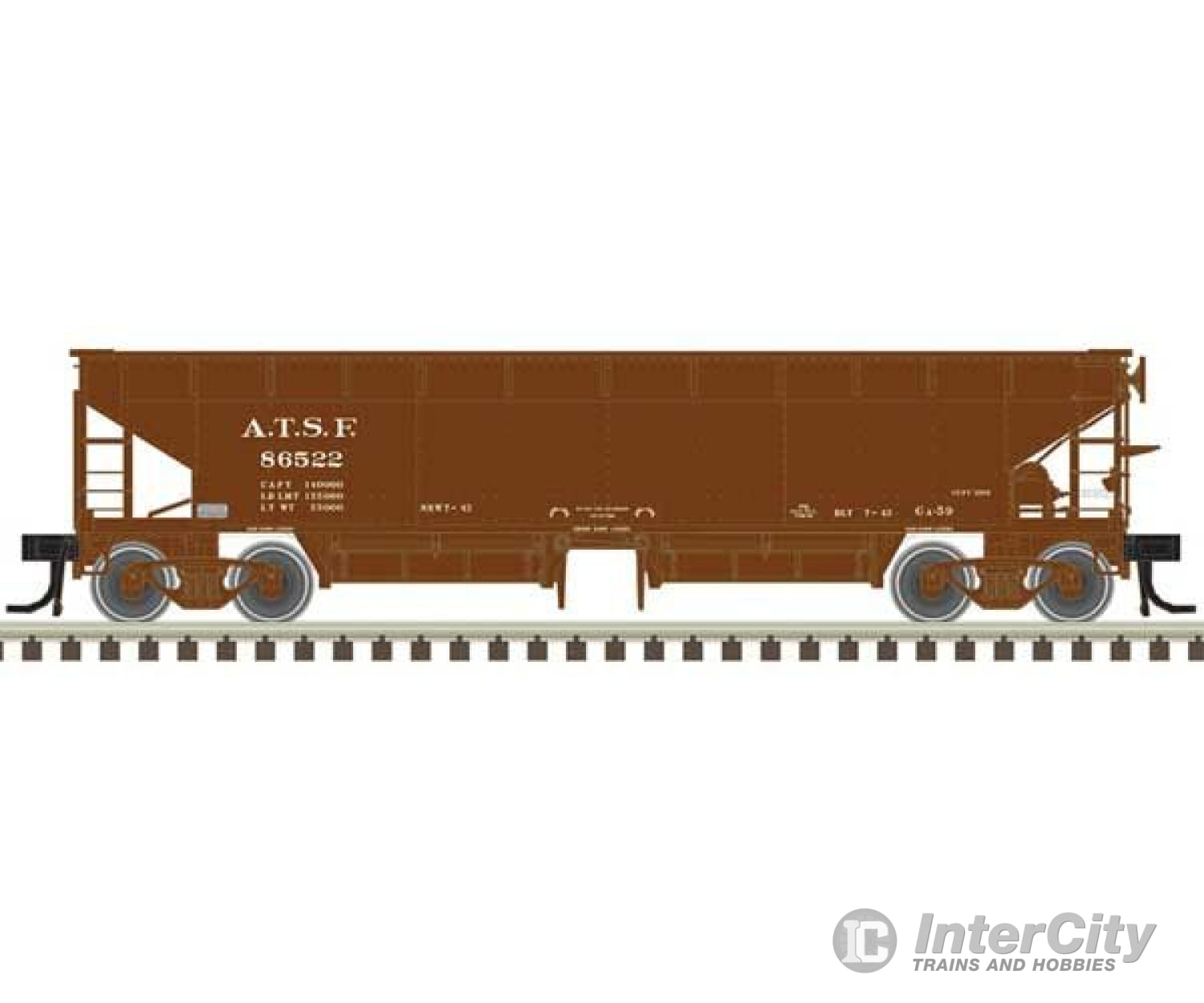 Atlas 20006813 70-Ton Hart Ballast Car 3-Pack - Ready To Run Master(R) -- Santa Fe 86588 86608 86614