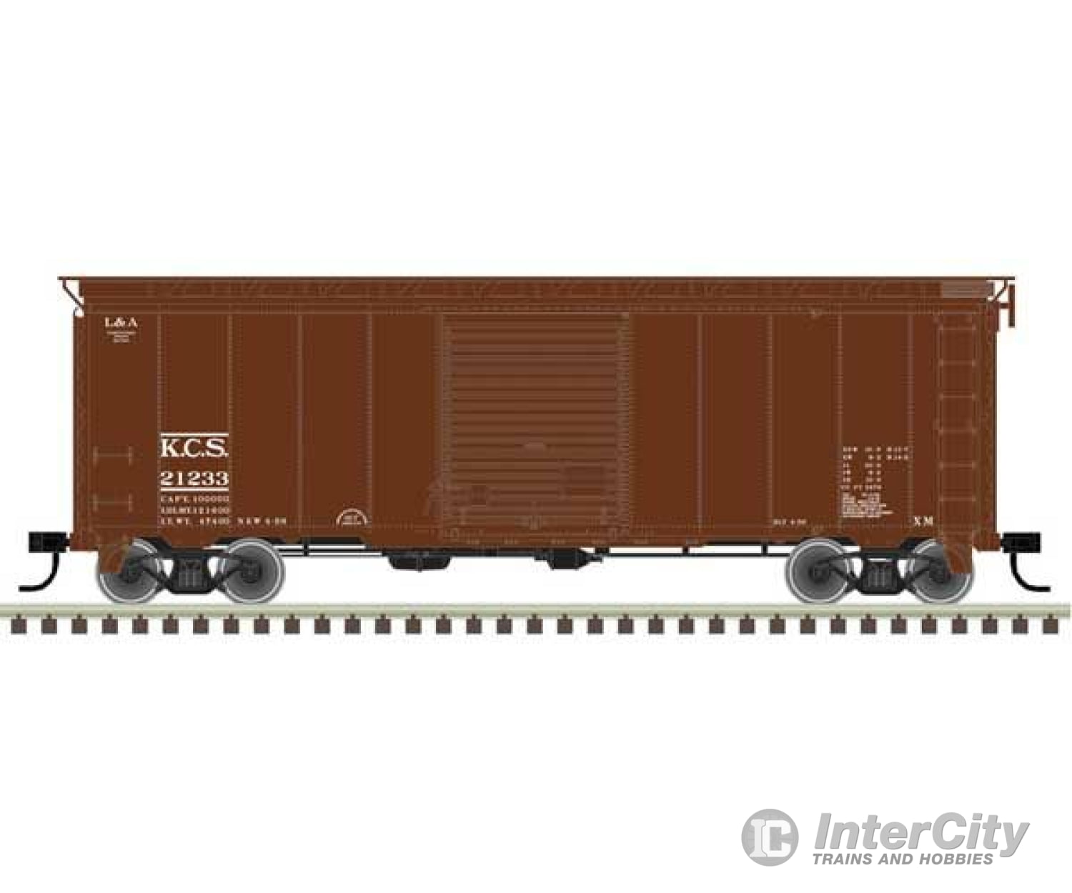 Atlas 20006821 40 Postwar Boxcar With 8 Door - Ready To Run Master(R) -- Kansas City Southern 21126