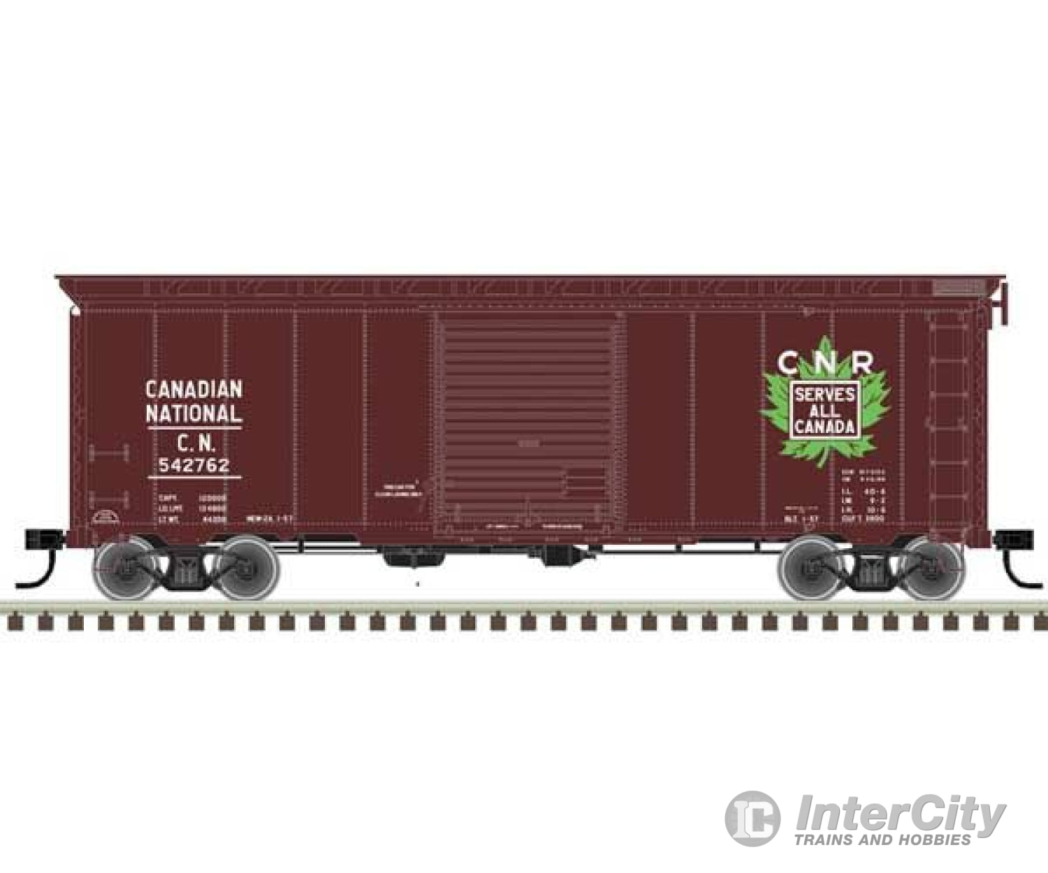 Atlas 20006830 40 Postwar Boxcar With 8 Door - Ready To Run Master(R) -- Canadian National 542762