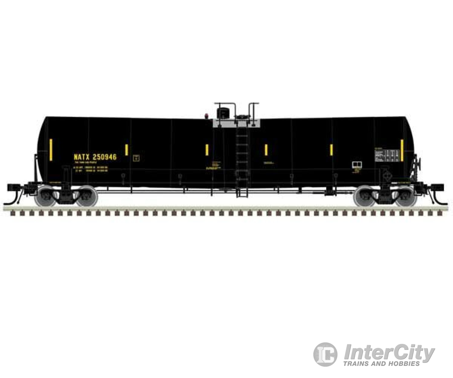 Atlas 20006900 Trinity 25 500-Gallon Tank Car - Ready To Run Master(R) -- Natx #250946 (Black Yellow