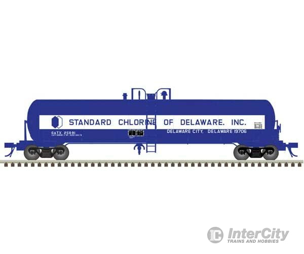 Atlas 20006975 Gatx 20 700-Gallon Tank Car - Ready To Run Master(R) -- Standard Chlorine Of Delaware
