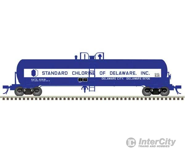 Atlas 20006977 Gatx 20 700-Gallon Tank Car - Ready To Run Master(R) -- Standard Chlorine Of Delaware