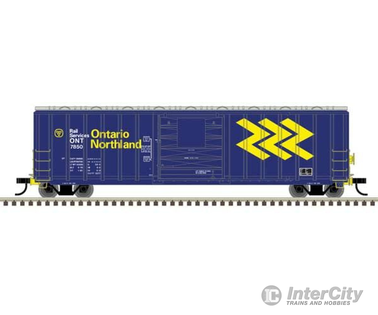 Atlas 20007000 Berwick 50 Boxcar - Ready To Run Master(R) -- Ontario Northland #7845 (Blue Yellow)