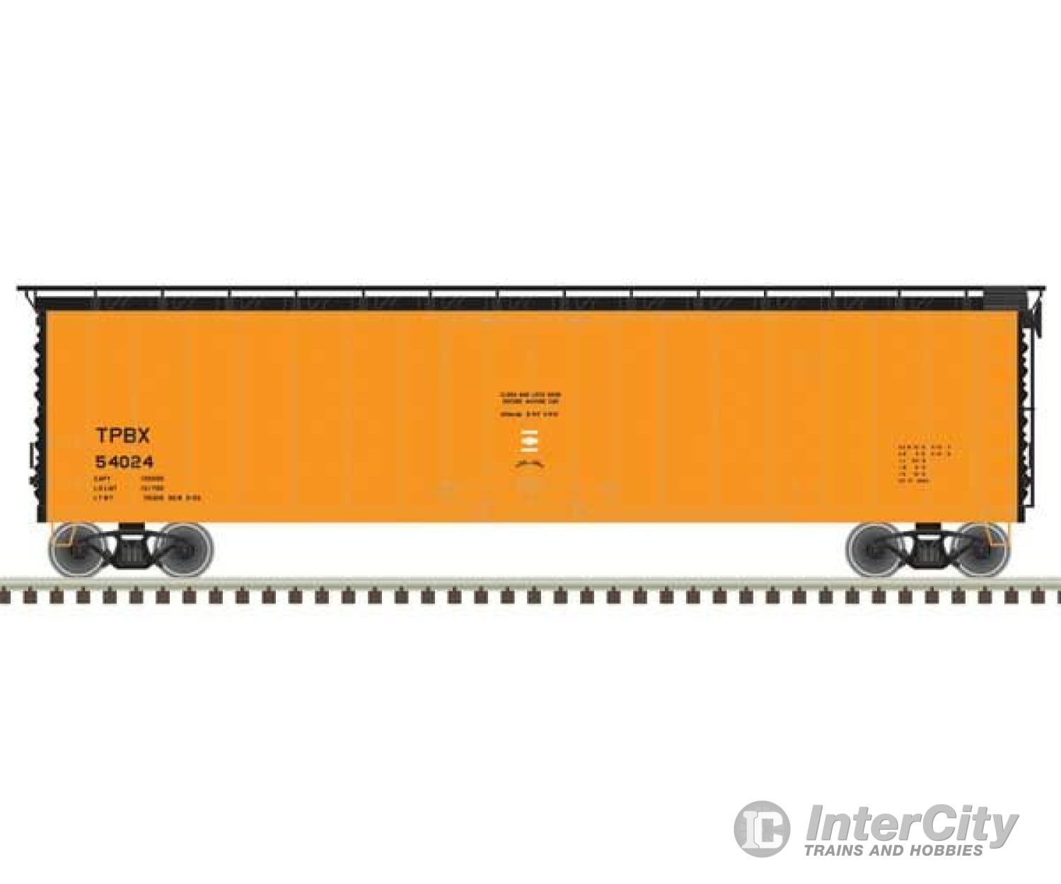 Atlas 20007027 50 Plug-Door Boxcar - Ready To Run Master(R) -- Tpbx #54024 (Orange Red) Freight Cars