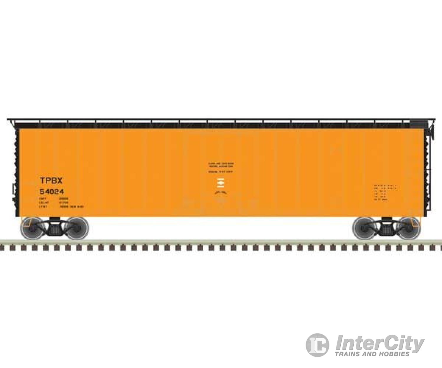 Atlas 20007028 50 Plug-Door Boxcar - Ready To Run Master(R) -- Tpbx #54044 (Orange Red) Freight Cars