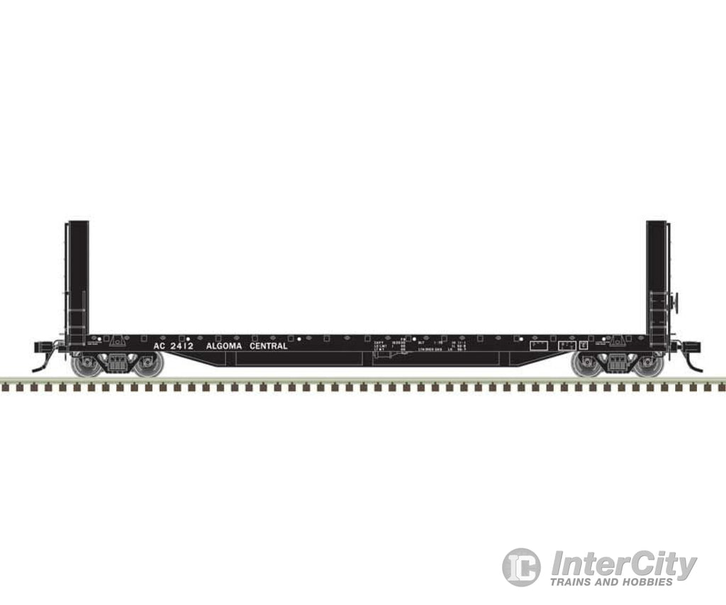 Atlas 20007088 516 Bulkhead Flatcar - Ready To Run Master(R) -- Algoma Central #2412 (Black White)