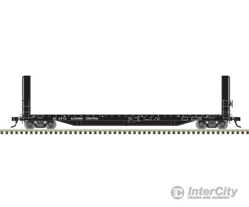 Atlas 20007089 516 Bulkhead Flatcar - Ready To Run Master(R) -- Algoma Central #2418 (Black White)