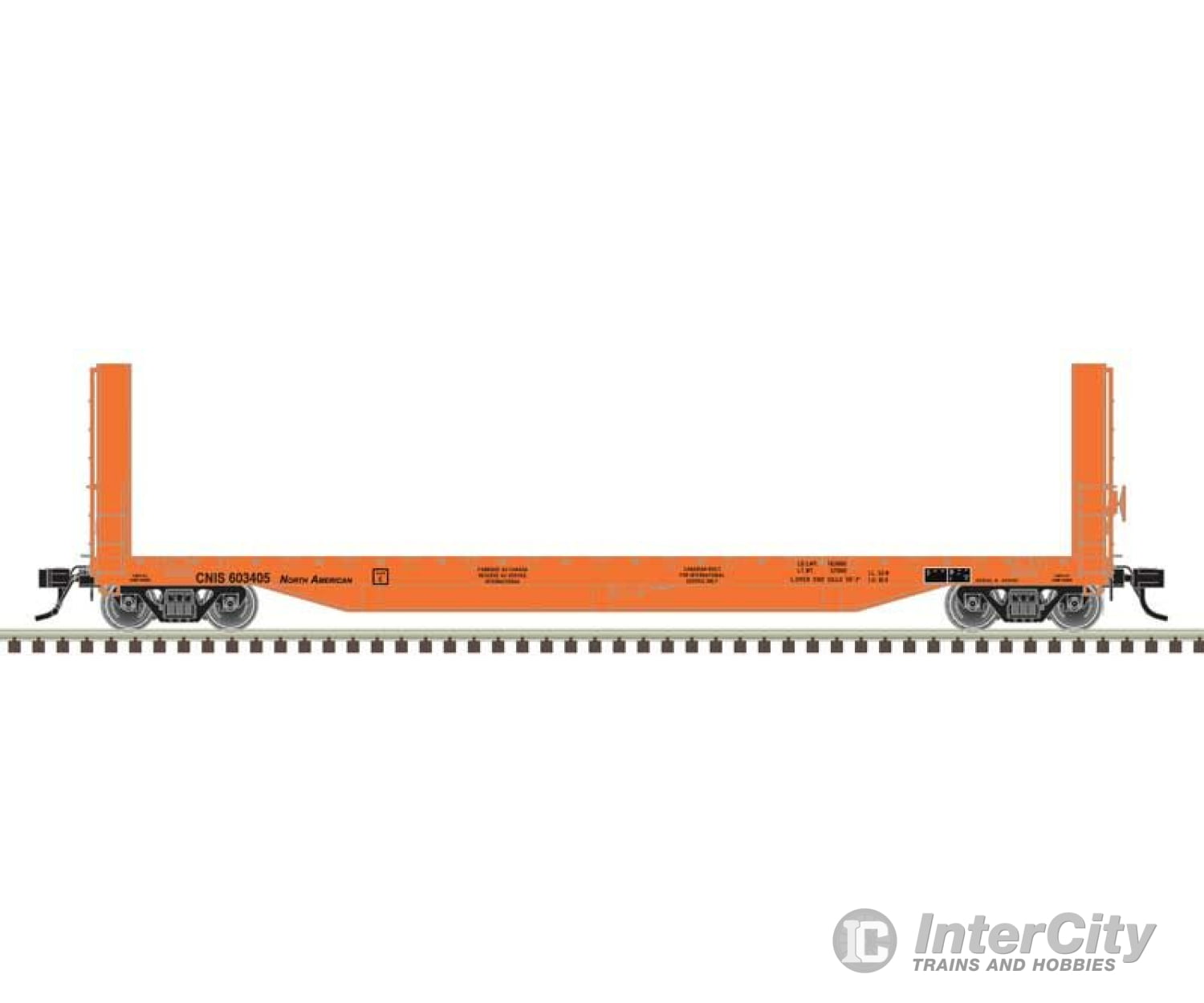 Atlas 20007097 516 Bulkhead Flatcar - Ready To Run Master(R) -- Canadian National #603405 (Orange