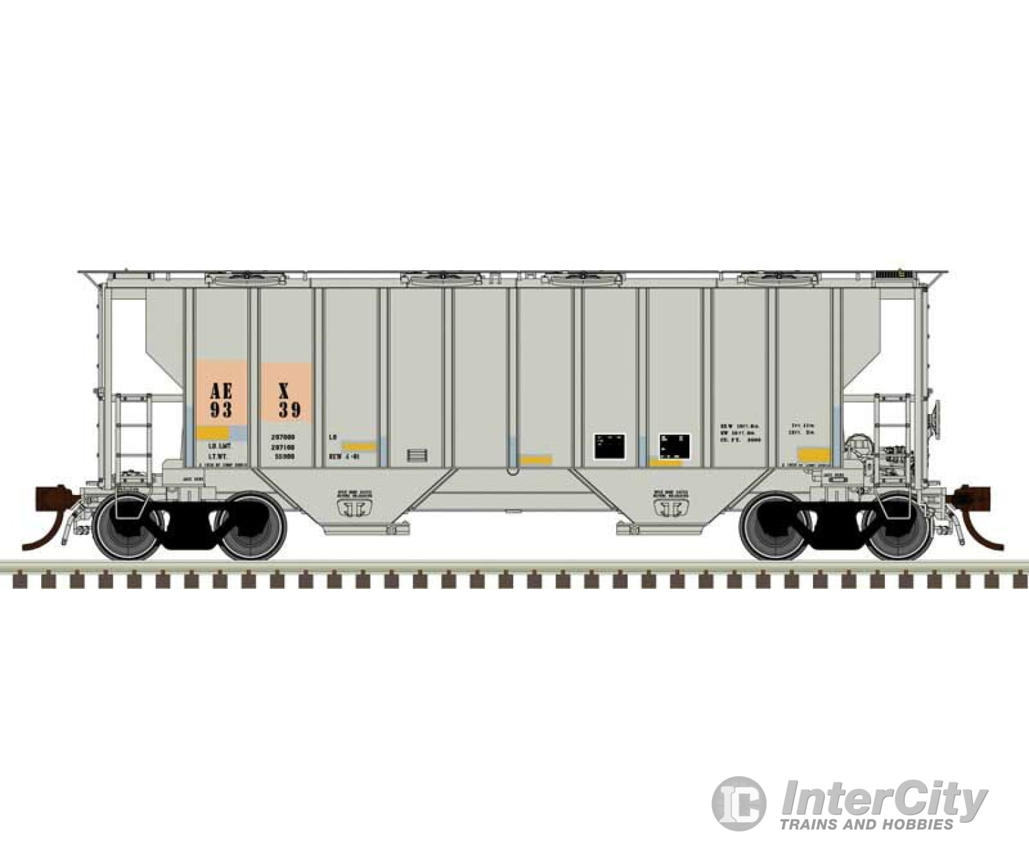 Atlas 20007112 Portec 3000 2-Bay Covered Hopper - Ready To Run Master(R) Plus -- The Andersons Inc.