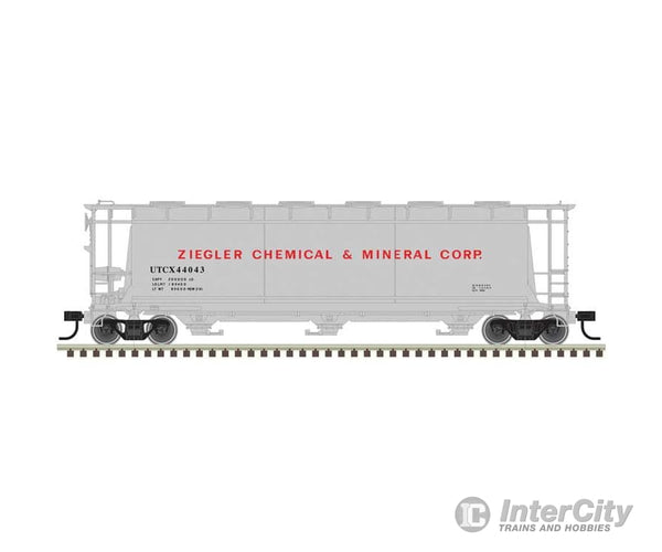 Atlas 20007186 Acf 3-Bay Cylindrical Hopper - Ready To Run -- Ziegler Chemical #44043 (Gray Red)
