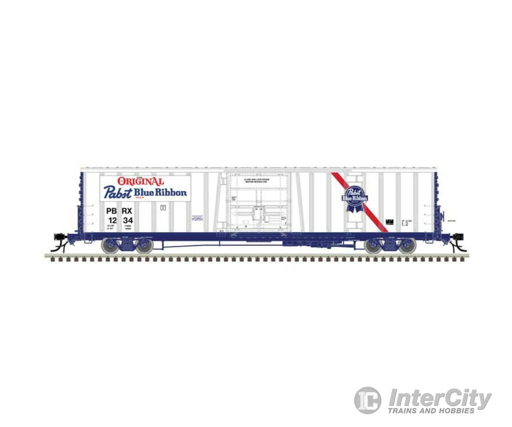 Atlas 20007262 Class Bx-177 62 Beer Boxcar - Ready To Run -- Pabst Blue Ribbon #301844 (White Red)