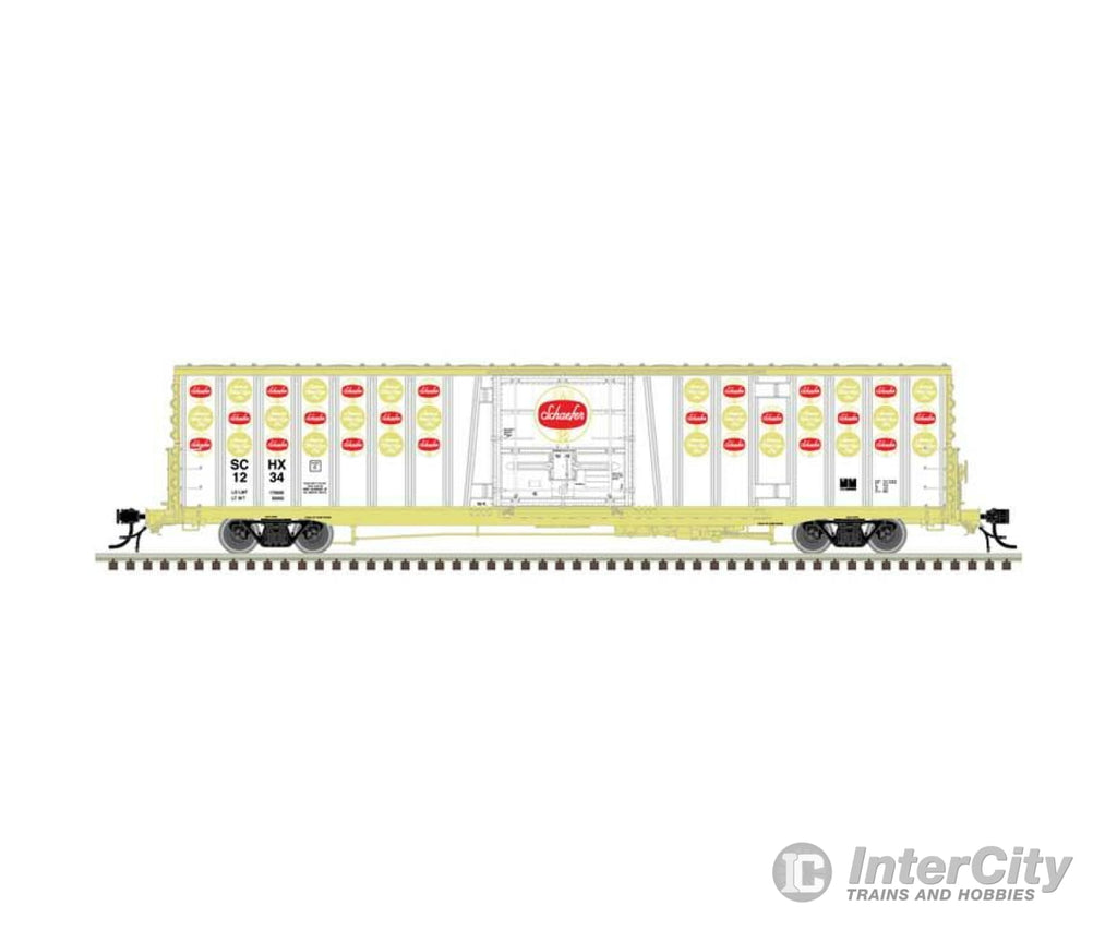 Atlas 20007266 Class Bx-177 62 Beer Boxcar - Ready To Run -- Schaefer #5086 (White Red Gold) Freight