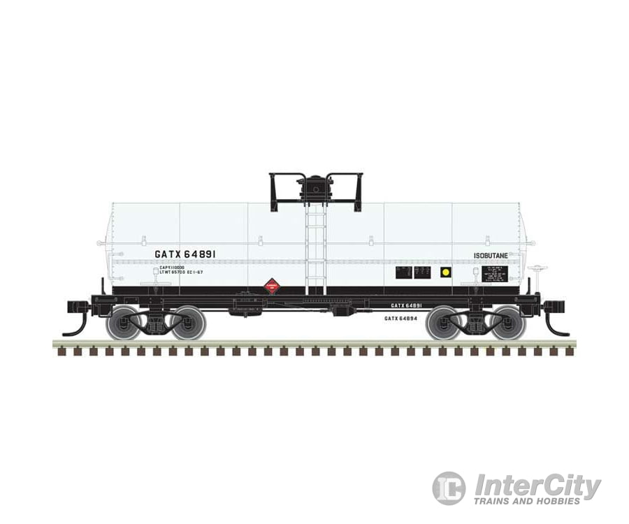 Atlas 20007349 11 000-Gallon Tank Car W/Platform - Ready To Run Master(R) -- Gatx #64891 (White