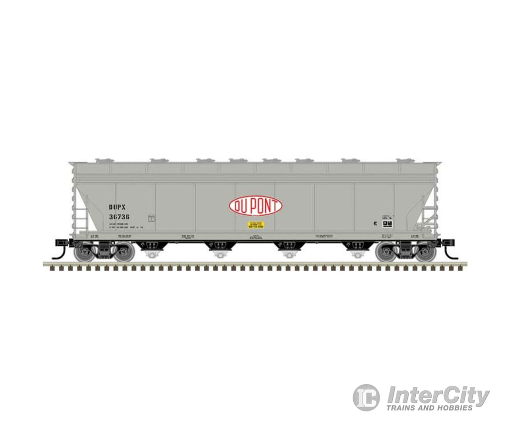 Atlas 20007373 Acf 5250 Covered Hopper - Ready To Run Master(R) Plus -- Dupont #36724 (Gray Black