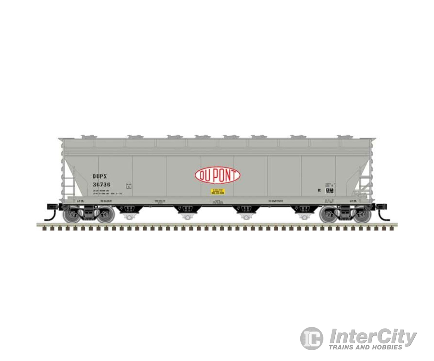 Atlas 20007374 Acf 5250 Covered Hopper - Ready To Run Master(R) Plus -- Dupont #36730 (Gray Black