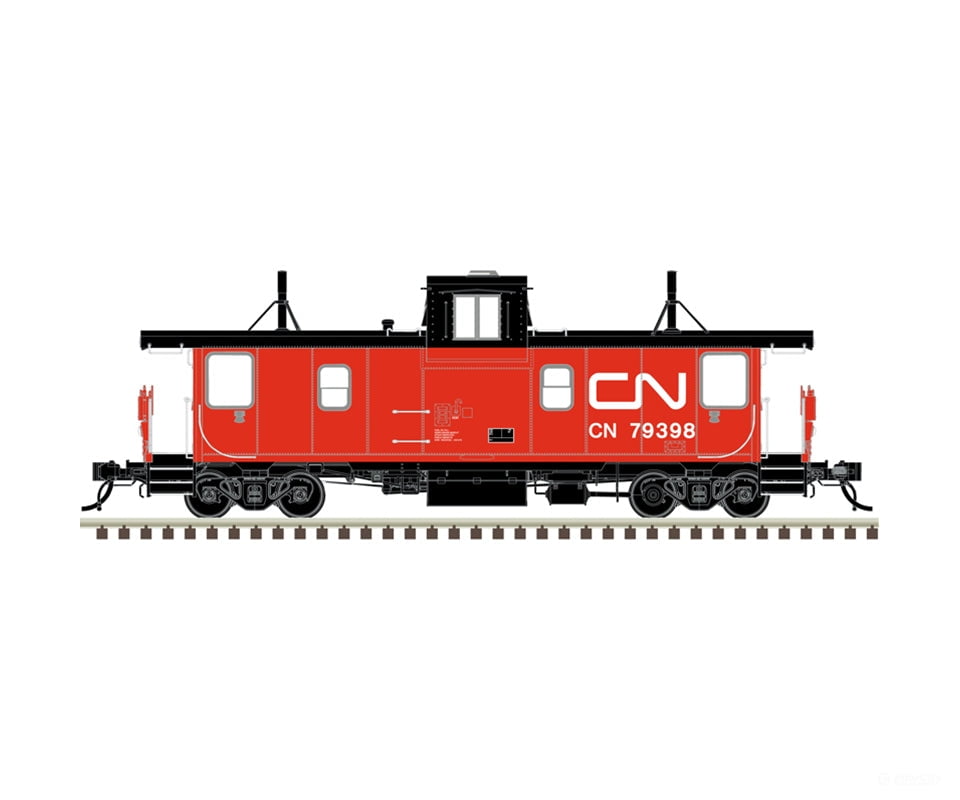 Atlas 20007778 Ho Pointe St. Charles Psc Caboose Canadian National (Cn) 3-Panel Cots #79398 Freight