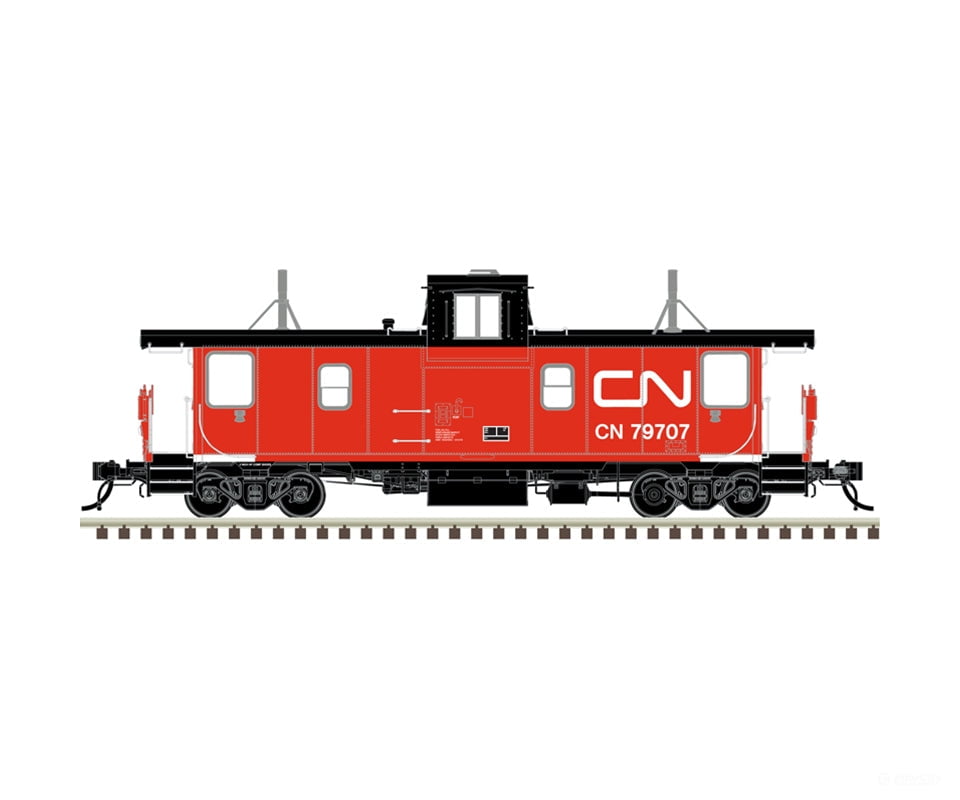 Atlas 20007785 Ho Pointe St. Charles Psc Caboose Canadian National (Cn) White Corner Stripe #79703
