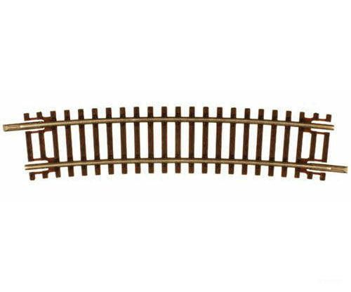 Atlas 2019 Code 55 Track W/Nickel-Silver Rail & Brown Ties -- 15 Radius Half Curve Pkg(6) Turnouts