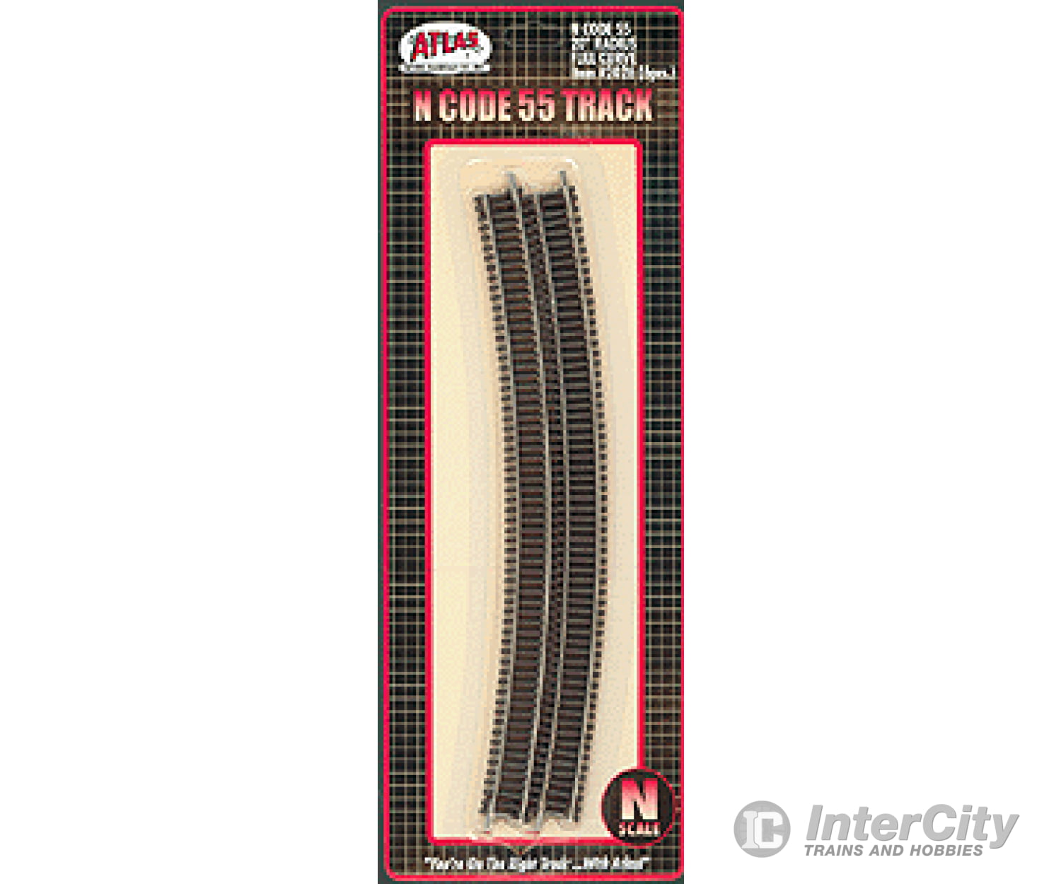 Atlas 2026 Code 55 Track W/Nickel-Silver Rail & Brown Ties -- 20 Radius Full Curve Pkg(6) Turnouts