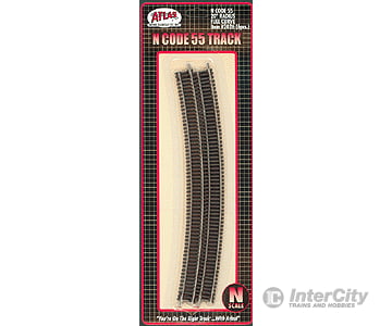 Atlas 2026 Code 55 Track W/Nickel-Silver Rail & Brown Ties -- 20 Radius Full Curve Pkg(6) Turnouts