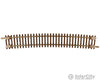 Atlas 2029 Code 55 Track W/Nickel-Silver Rail & Brown Ties -- 21-1/4 Radius Curve Half Section