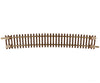 Atlas 2029 Code 55 Track W/Nickel-Silver Rail & Brown Ties -- 21-1/4 Radius Curve Half Section