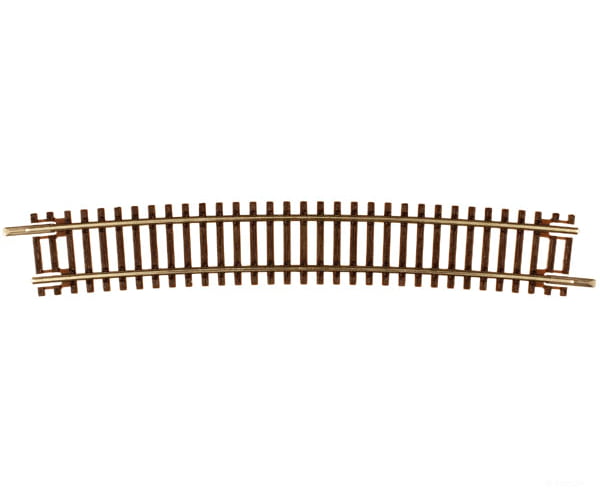 Atlas 2029 Code 55 Track W/Nickel-Silver Rail & Brown Ties -- 21-1/4 Radius Curve Half Section