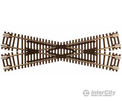 Atlas 2041 Code 55 Track W/Nickel-Silver Rail & Brown Ties -- 22.5-Degree Crossing Turnouts