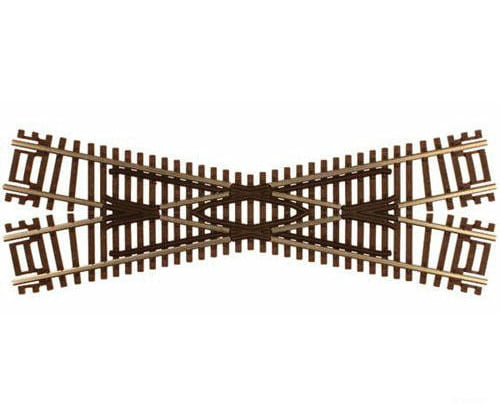 Atlas 2041 Code 55 Track W/Nickel-Silver Rail & Brown Ties -- 22.5-Degree Crossing Turnouts