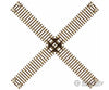 Atlas 2045 Code 55 Track W/Nickel-Silver Rail & Brown Ties -- 90 Degree Crossing Turnouts