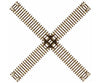 Atlas 2045 Code 55 Track W/Nickel-Silver Rail & Brown Ties -- 90 Degree Crossing Turnouts