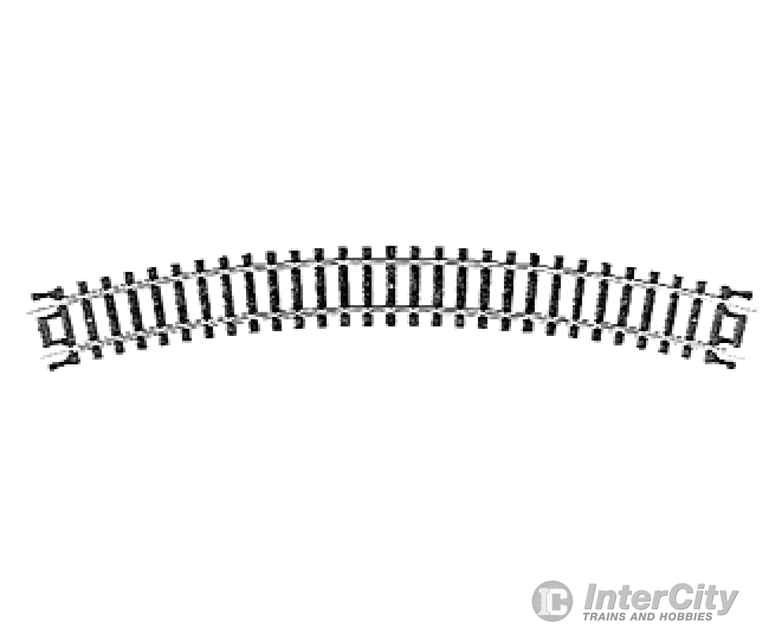 Atlas 2520 Curved Snap-Track(R) -- 11 Radius Black Ties Pkg(6) Track & Turnouts