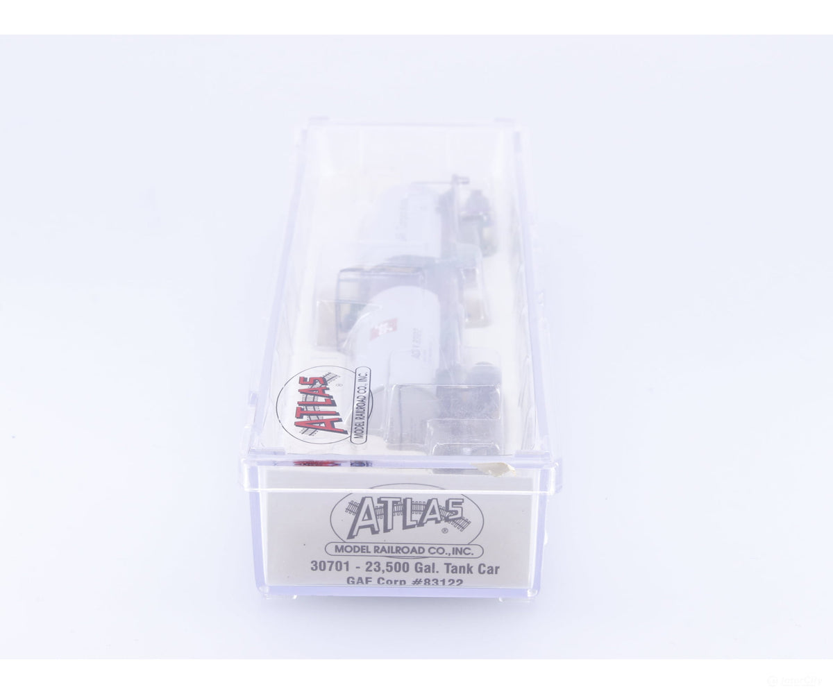 Atlas 30701 N 23500 Gal. Tank Car GAF (ACFX) 83122 - Freight Cars