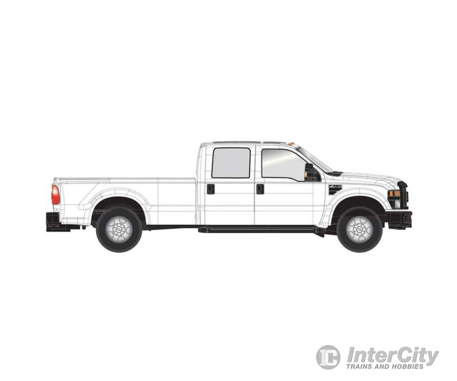 Atlas 35000000 Ford(R) F-350 Crew-Cab Pickup Truck - Assembled -- White Cars & Trucks