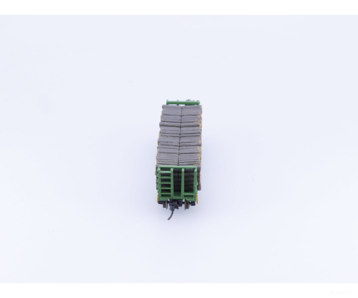 Atlas 38402 N Bulkhead Flat Car w/ Pulpwood Load Burlington Northern (BN) 611301 - Freight Cars