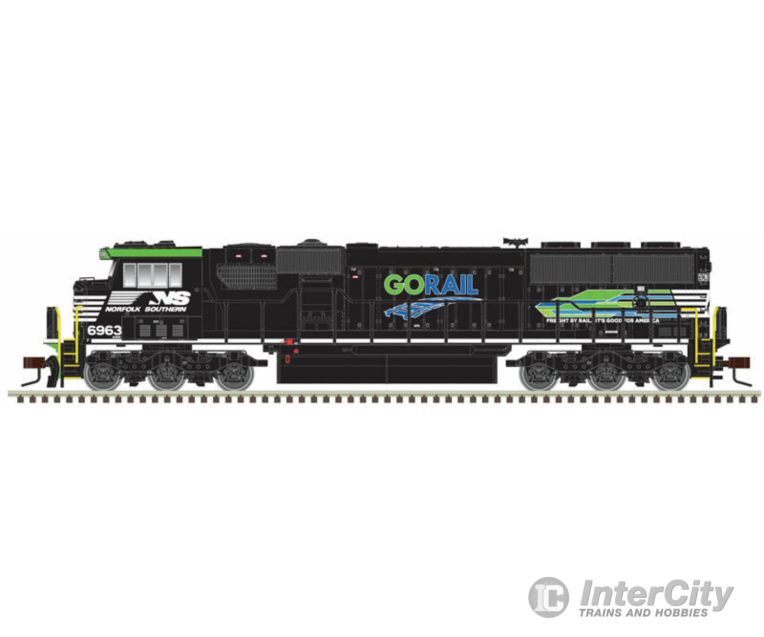 Atlas 40003961 Ns - Emd Sd60E Standard Dc Master Silver -- Norfolk Southern 6963 (Go Rail Scheme