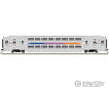 Atlas 40004060 Multi-Level Commuter Coach Trailer - Ready To Run -- New Jersey Transit 7603 (Silver