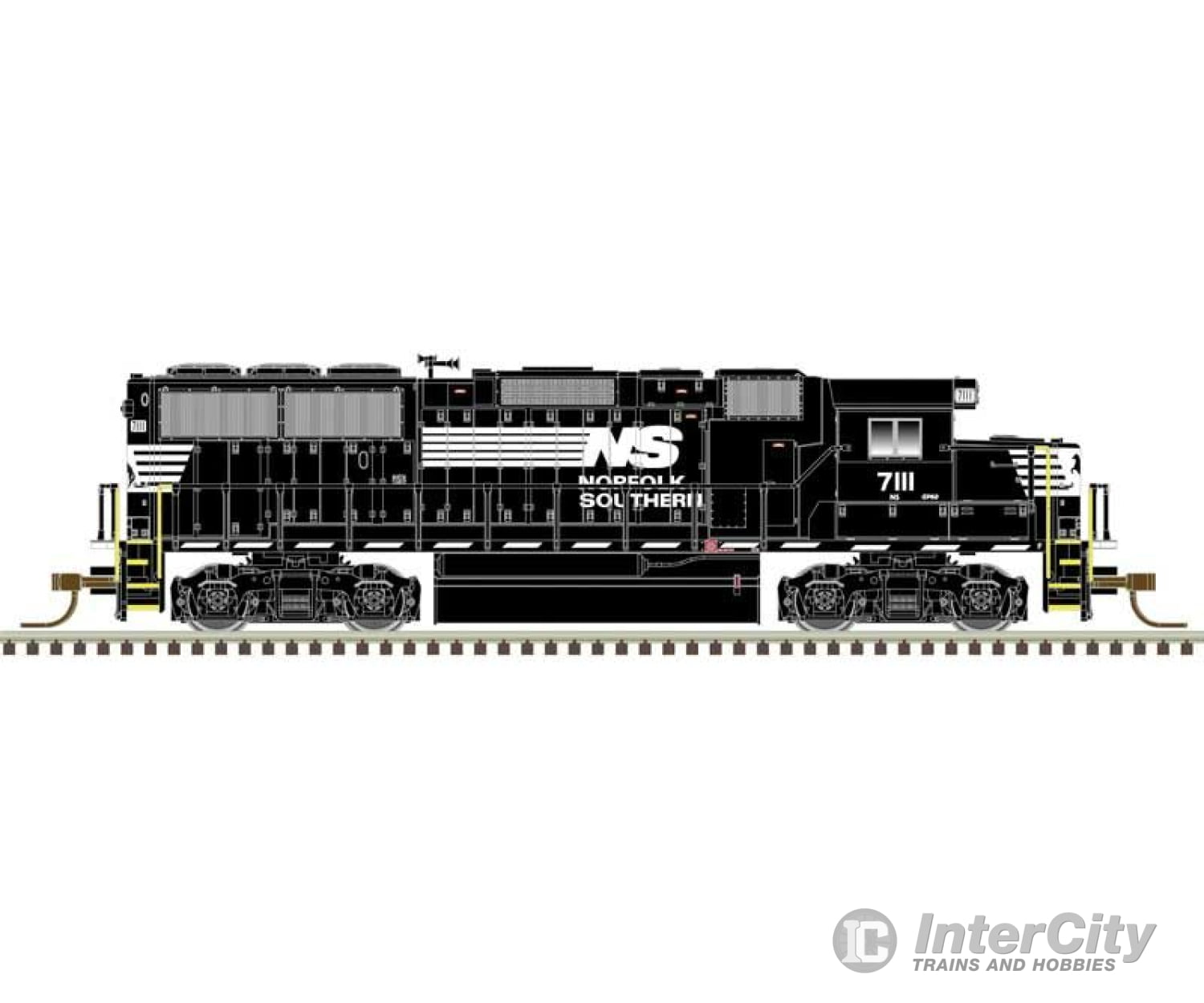 Atlas 40004926 Emd Gp60 - Loksound And Dcc Master(Tm) Gold -- Norfolk Southern 7111 (Black White)