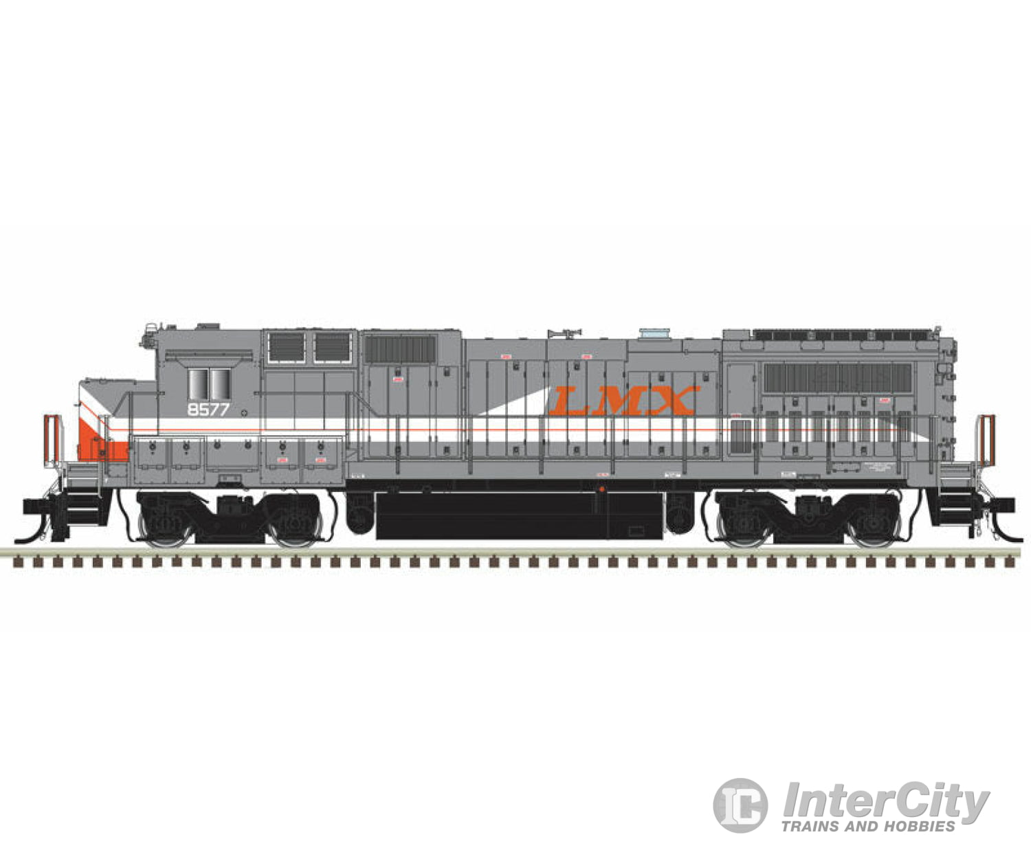 Atlas 40005166 N Ge Dash 8-40B - Loksound And Dcc Master(R) Gold -- Lmx 8542 (Gray Red) Locomotives