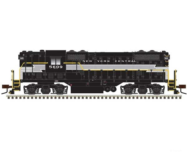 Atlas 40005340 Emd Gp7 Phase I - Standard Dc -- New York Central #5608 (Lightning Stripe Black Gray)